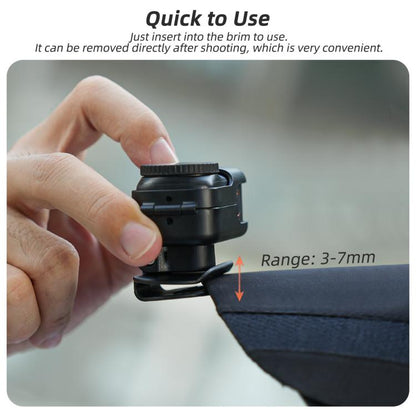 Soporte de clip Osmo Nano Sunnylife, para gorra de béisbol, abrazadera de liberación rápida para cámara POV Vlog (negro) par…