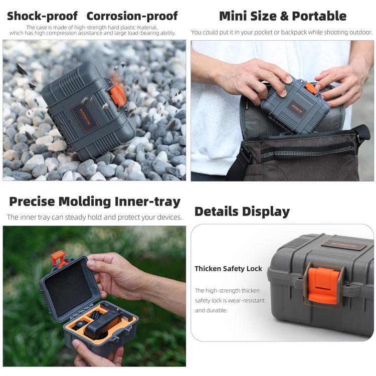 Estuche de viaje impermeable y resistente a golpes para DJI Osmo 360 (gris) — imagen 4