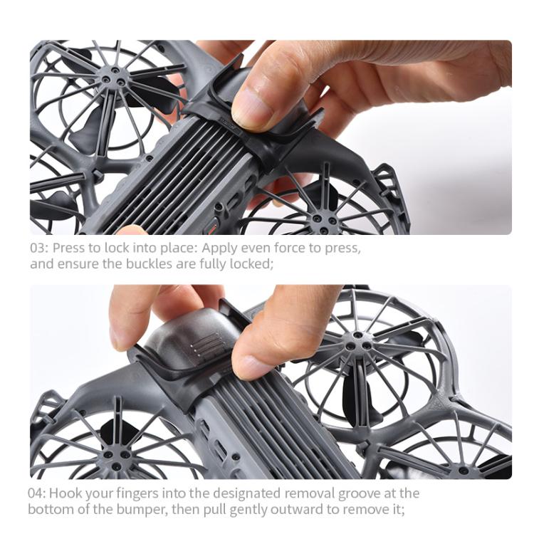 Lente de cardán Parachoques protector de plástico anticolisión para STARTRC 2 para DJI Neo (negro) — imagen 14