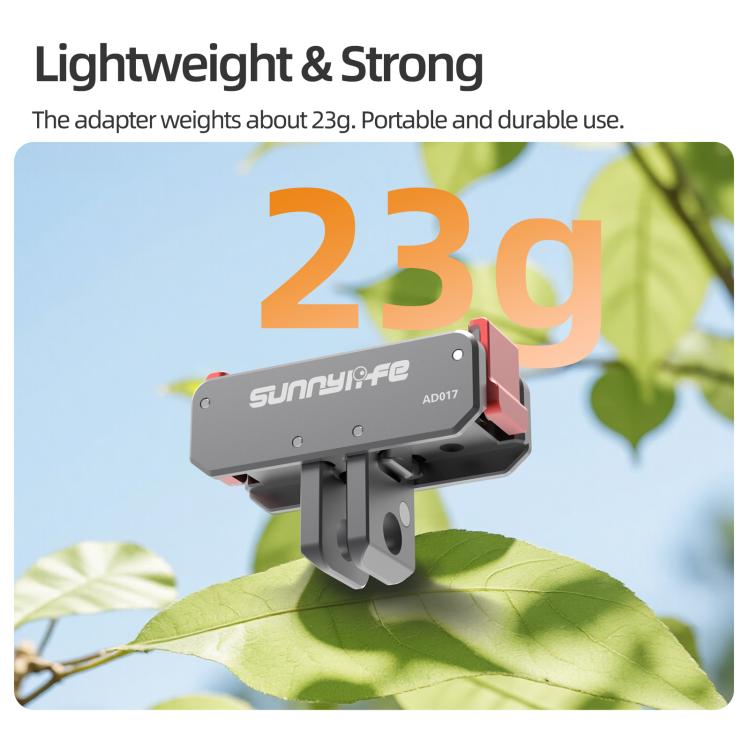 Soporte de cámara Adaptador magnético de liberación rápida de metal Sunnylife, plegable de 1/4",, Action 5 Pro, 4 y 3 para D…