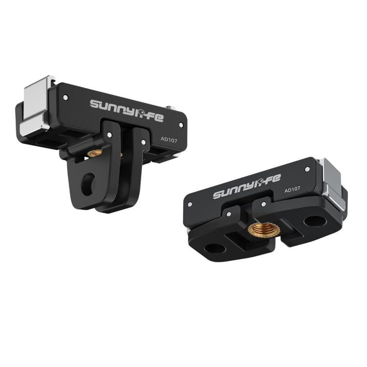 Soporte magnético bidireccional Sunnylife de liberación rápida con tornillo de 1/4", adaptador plegable de 2 puntas (negro)…
