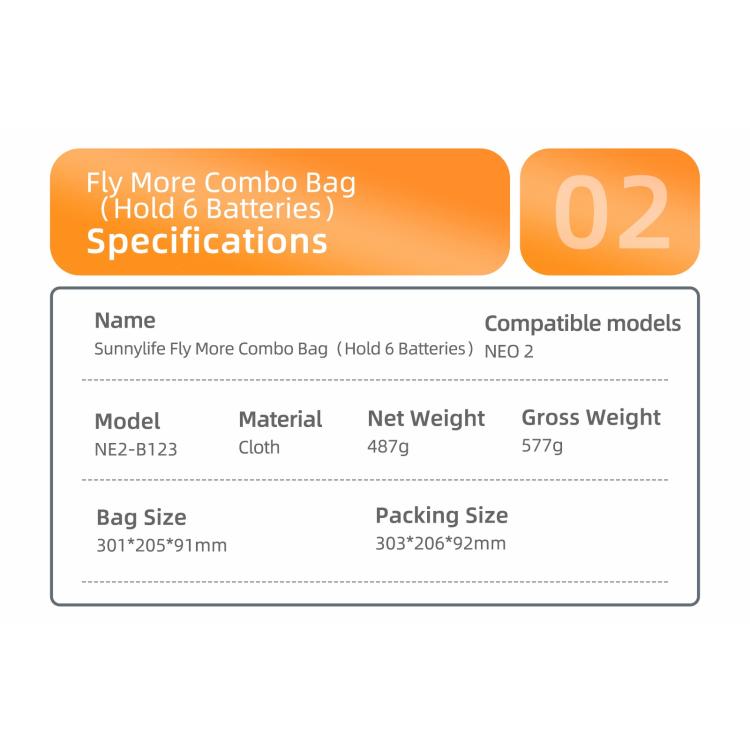 Bolsa de transporte portátil Sunnylife, bolso de hombro Fly More Combo Bag para DJI Neo (Gris) — imagen 5