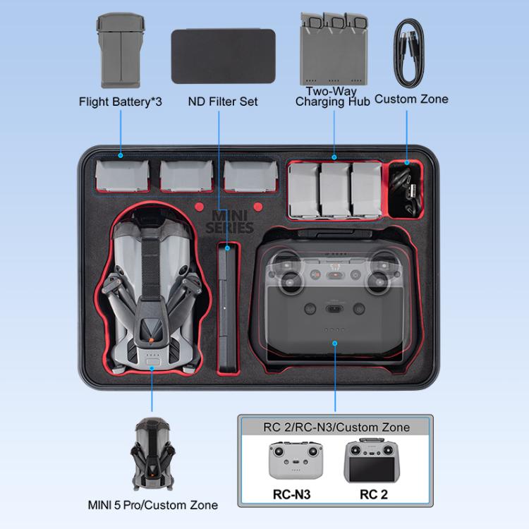 Estuche de hombro impermeable de ABS STARTRC para DJI Mini 5 Pro (negra) — imagen 8