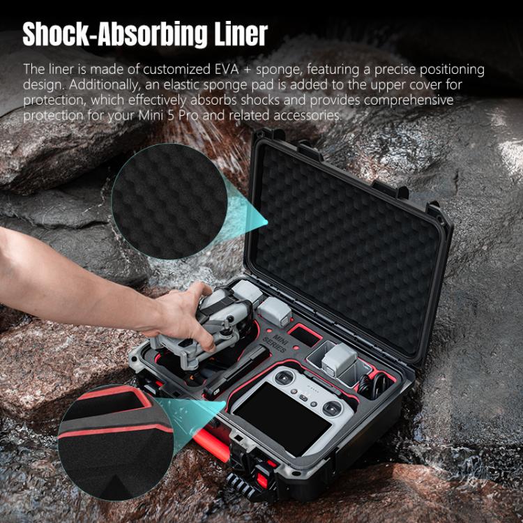 Estuche de hombro impermeable de ABS STARTRC para DJI Mini 5 Pro (negra) — imagen 9