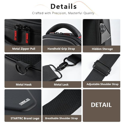 Bolsa de hombro rígida STARTRC,, y para DJI Mini 4 Pro / Mini 4K / Mini 3 Pro y más (negra) para DJI DJI Mini 4 Pro, DJI Min…