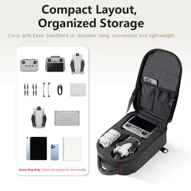 Bolsa de hombro rígida STARTRC,, y para DJI Mini 4 Pro / Mini 4K / Mini 3 Pro y más (negra) para DJI DJI Mini 4 Pro, DJI Min…