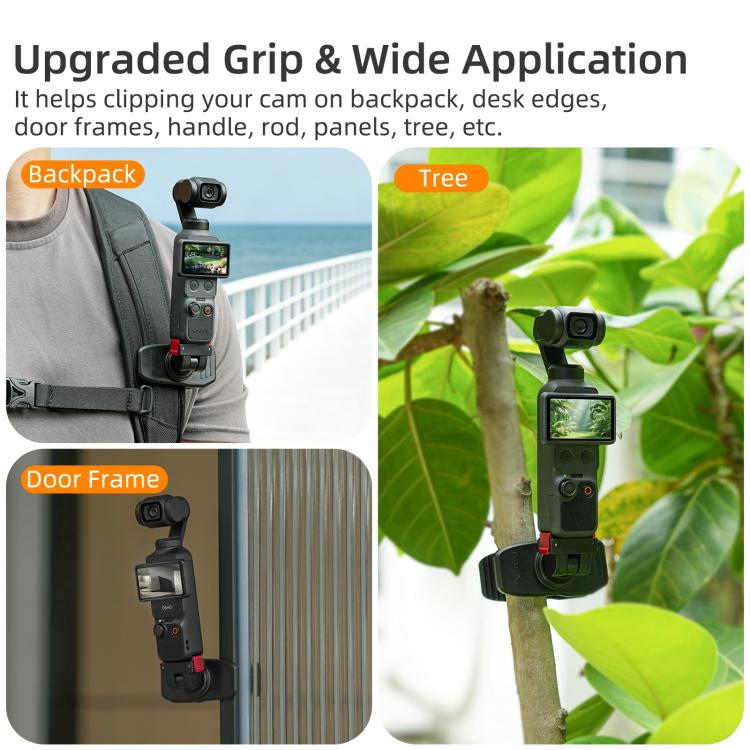 Clip magnético ajustable de liberación rápida Sunnylife para mochila, soporte vertical-horizontal para cámara de acción para…