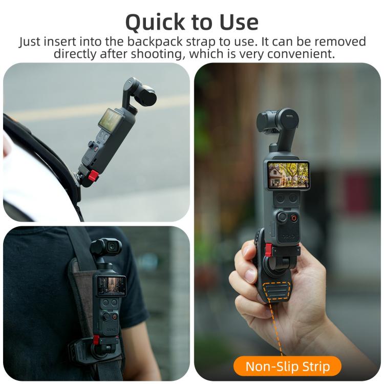 Clip magnético ajustable de liberación rápida Sunnylife para mochila, soporte vertical-horizontal para cámara de acción para…