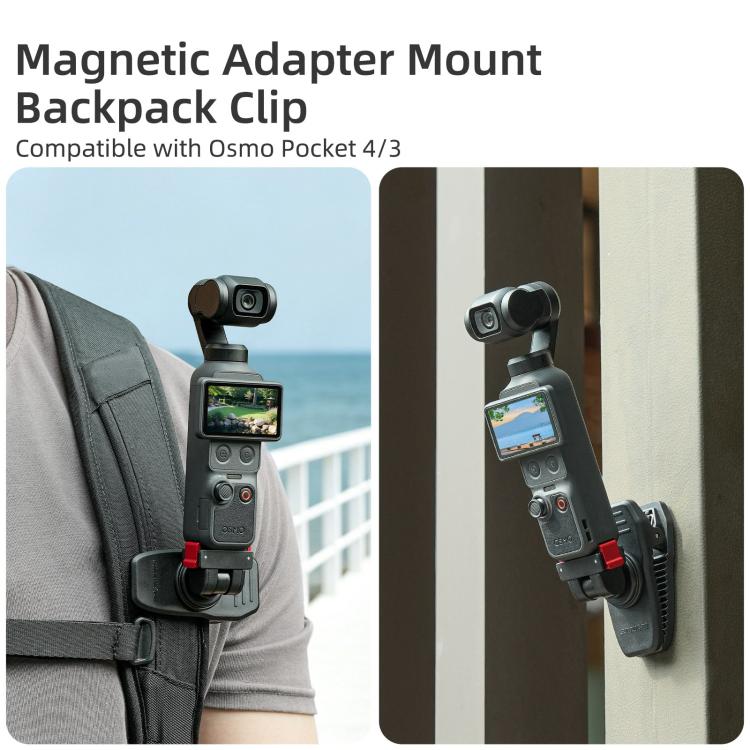 Clip magnético ajustable de liberación rápida Sunnylife para mochila, soporte vertical-horizontal para cámara de acción para…