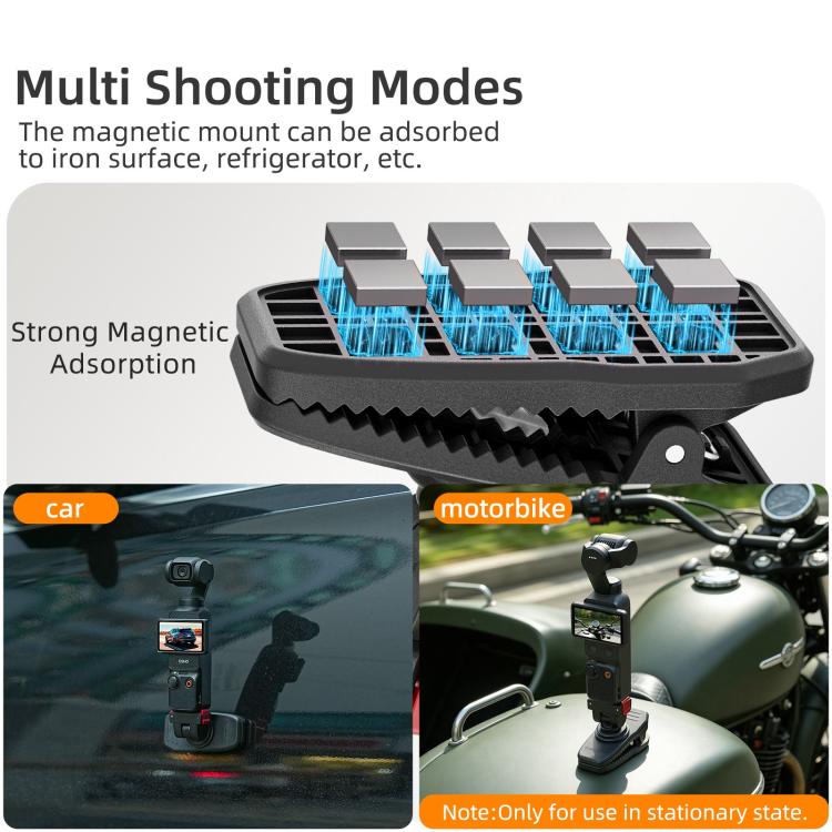 Clip magnético ajustable de liberación rápida Sunnylife para mochila, soporte vertical-horizontal para cámara de acción para…