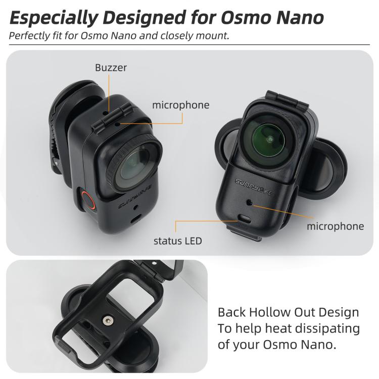 Clip para mochila Sunnylife, abrazadera para cámara de acción, rotación de 360°, montaje vertical-horizontal, inclinación de…