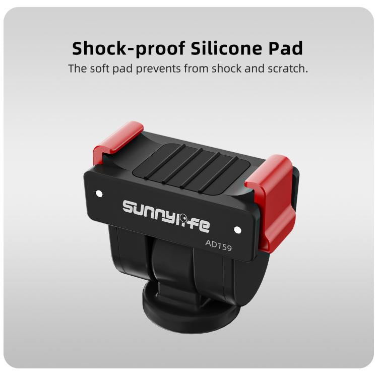 Adaptador de liberación rápida Sunnylife, interfaz de 1/4 de pulgada, adaptador para palo selfie con inclinación de 180 grad…