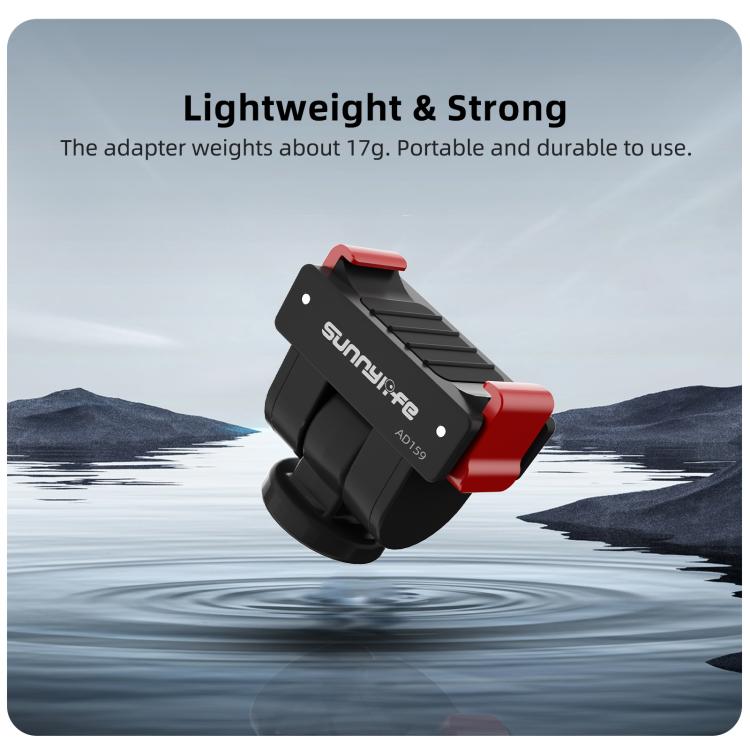 Adaptador de liberación rápida Sunnylife, interfaz de 1/4 de pulgada, adaptador para palo selfie con inclinación de 180 grad…