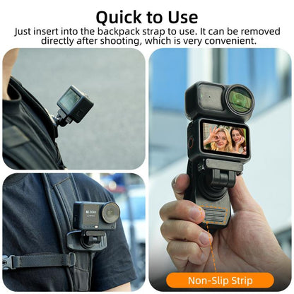 Clip magnético de liberación rápida Sunnylife para mochila, abrazadera ajustable para cámara de acción, montaje vertical-hor…
