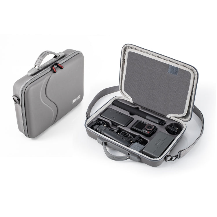 Bolso de mano portátil de PU para el hombro STARTRC para DJI Osmo Action 5 (gris oscuro)