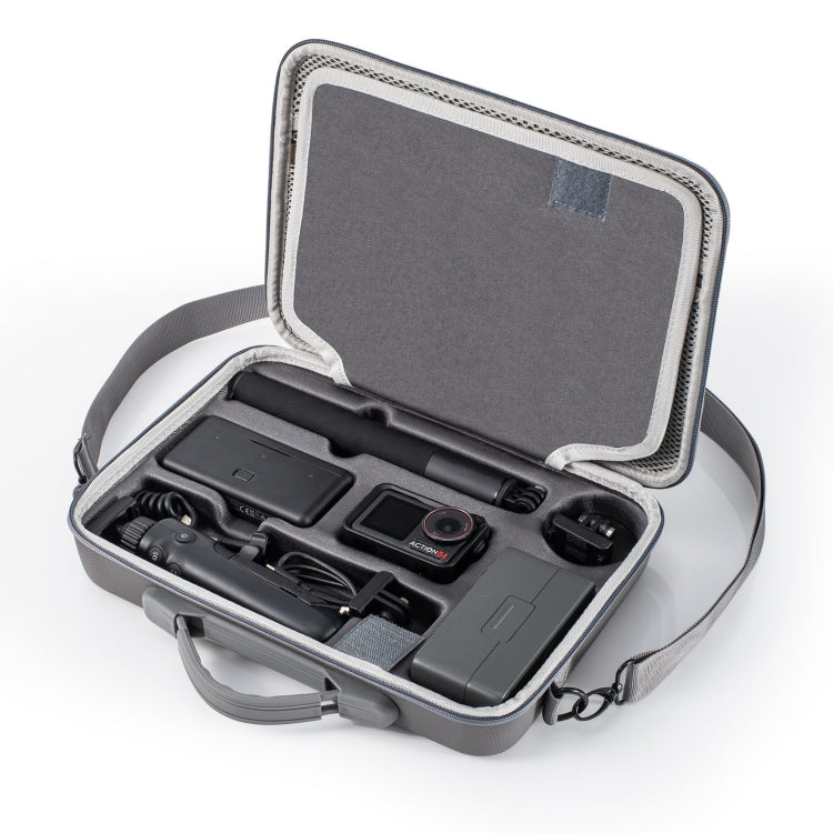 Bolso de mano portátil de PU para el hombro STARTRC para DJI Osmo Action 5 (gris oscuro) — imagen 7
