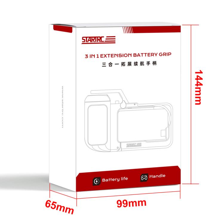 Kit de jaula con empuñadura de expansión STARTRC 3 en 1 para DJI Osmo Action 5 (negro) — imagen 4