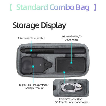 Estuche rígido de viaje con expansión para DJI Osmo 360 (gris) — imagen 4