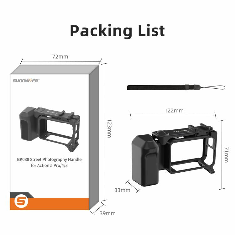 Empuñadura ergonómica Sunnylife para fotografía callejera con disparador de liberación rápida (Negro) — imagen 3