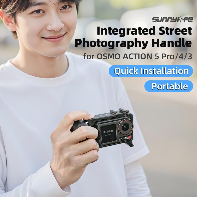 Empuñadura ergonómica Sunnylife para fotografía callejera con disparador de liberación rápida (Negro) — imagen 4