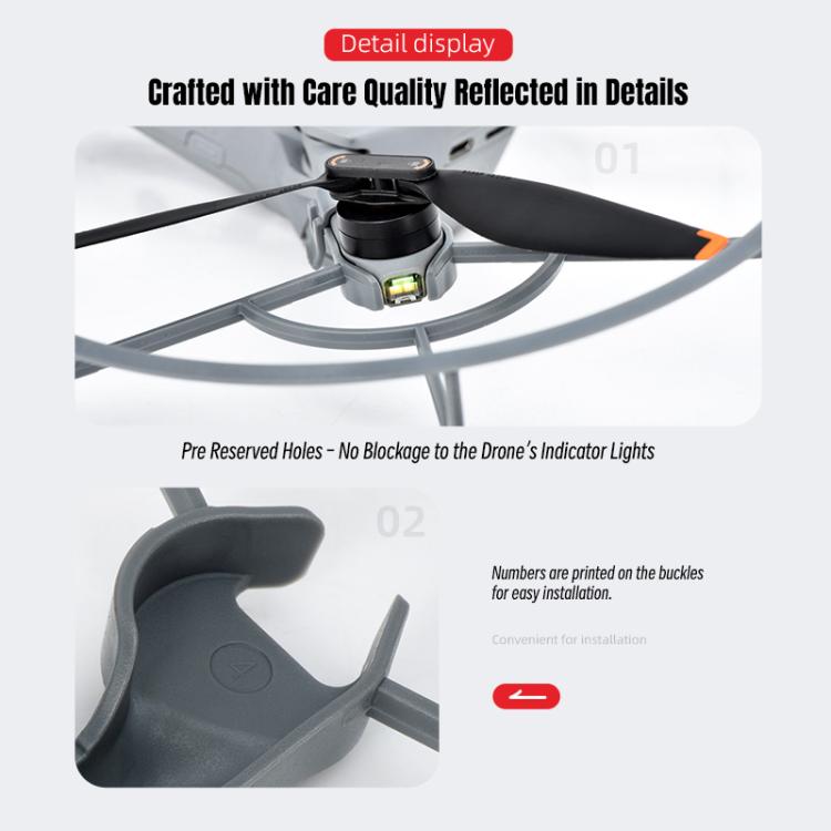 Anillo protector anticolisión para hélices de dron STARTRC para DJI Mini 5 Pro (Gris) — imagen 14
