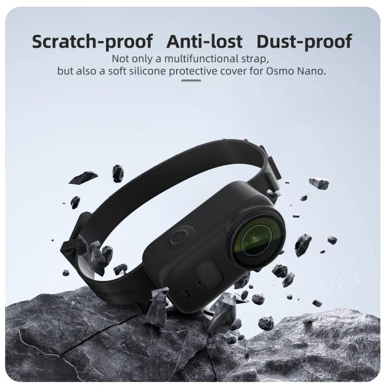 Correa de expansión para pulsera Osmo Nano Sunnylife, funda protectora de silicona, correa para mochila, correa para bicicle…