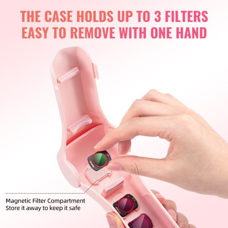 Funda protectora con tapa abatible para caja de almacenamiento STARTRC para DJI Osmo Pocket 4 (rosa) — imagen 13