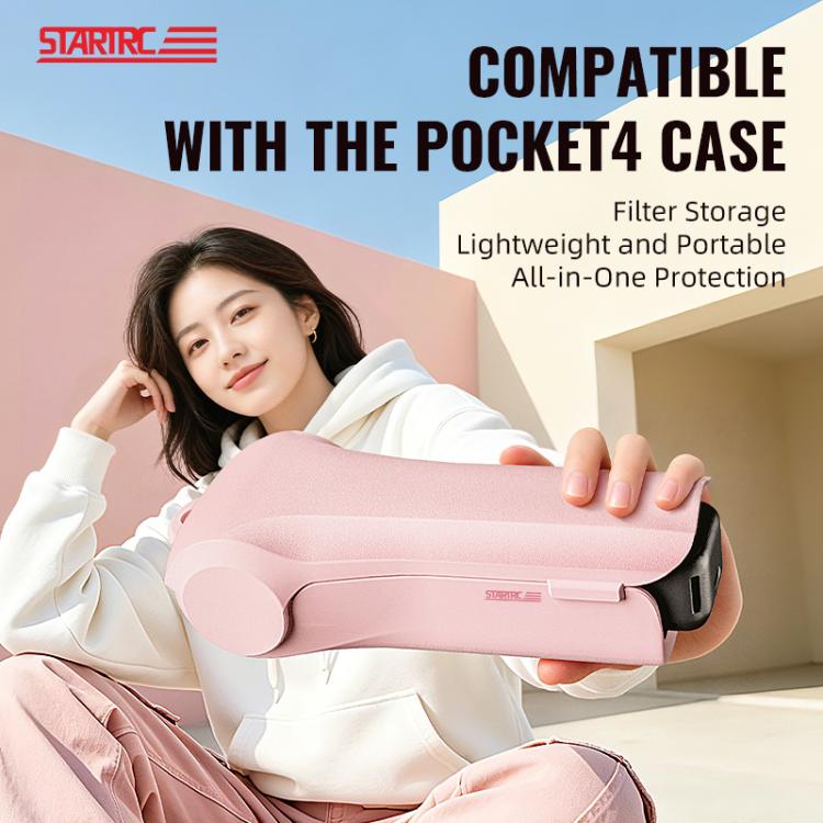 Funda protectora con tapa abatible para caja de almacenamiento STARTRC para DJI Osmo Pocket 4 (rosa) — imagen 6