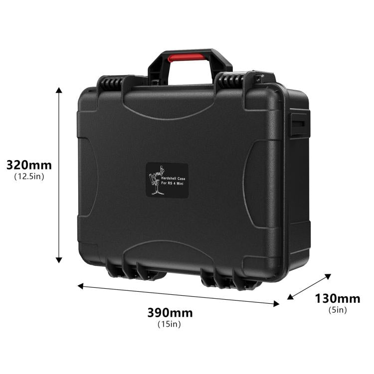 Estuche de almacenamiento portátil a prueba de golpes e impermeable para DJI RS 4 (negro) — imagen 4