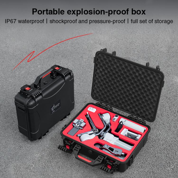 Estuche de almacenamiento portátil a prueba de golpes e impermeable para DJI RS 4 (negro) — imagen 5