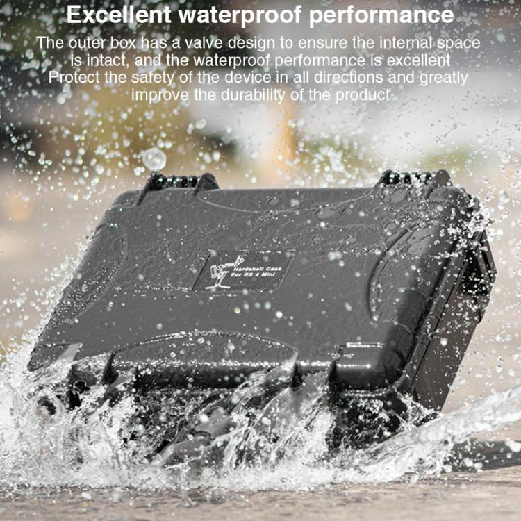Estuche de almacenamiento portátil a prueba de golpes e impermeable para DJI RS 4 (negro) — imagen 7