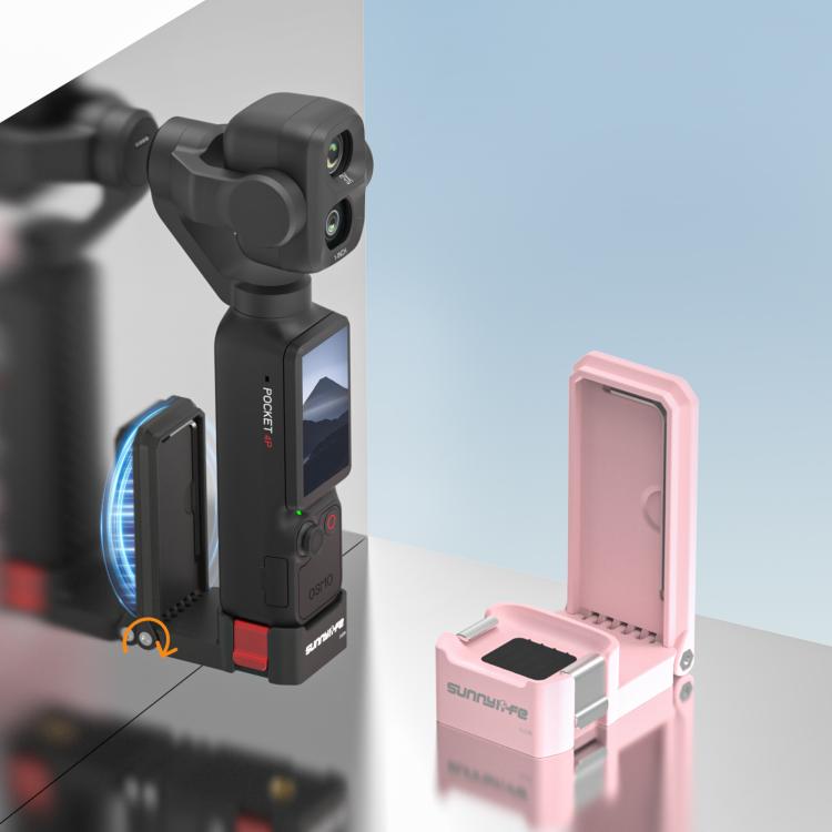 Soporte magnético de liberación rápida Sunnylife, base de mesa con ángulos ajustables para DJI Osmo Pocket (rosa)