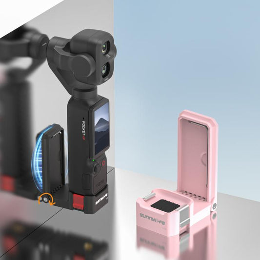 Soporte magnético de liberación rápida Sunnylife, base de mesa con ángulos ajustables para DJI Osmo Pocket (rosa)