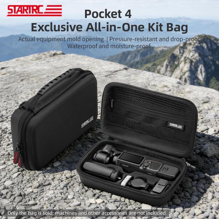 Estuche de transporte portátil STARTRC, bolsa de almacenamiento moldeada multiusos para DJI Osmo Pocket 4 (negra) — imagen 4