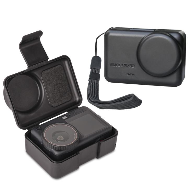 Funda Sunnylife - protectora portátil a prueba de golpes y polvo, con cordón para DJI Osmo Action 6 (negra)