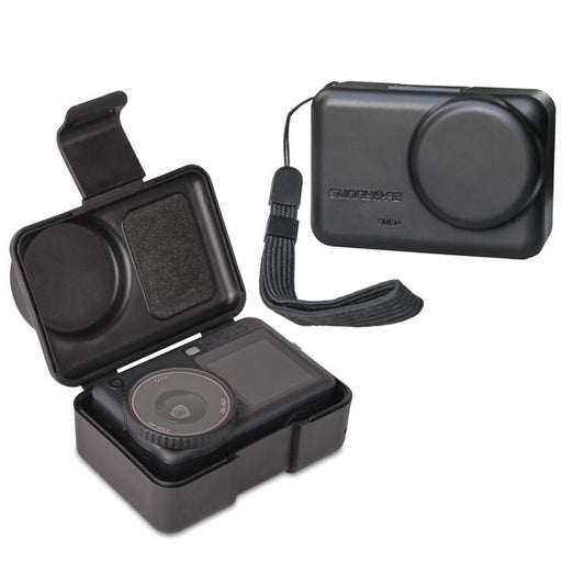 Funda Sunnylife - protectora portátil a prueba de golpes y polvo, con cordón para DJI Osmo Action 6 (negra)