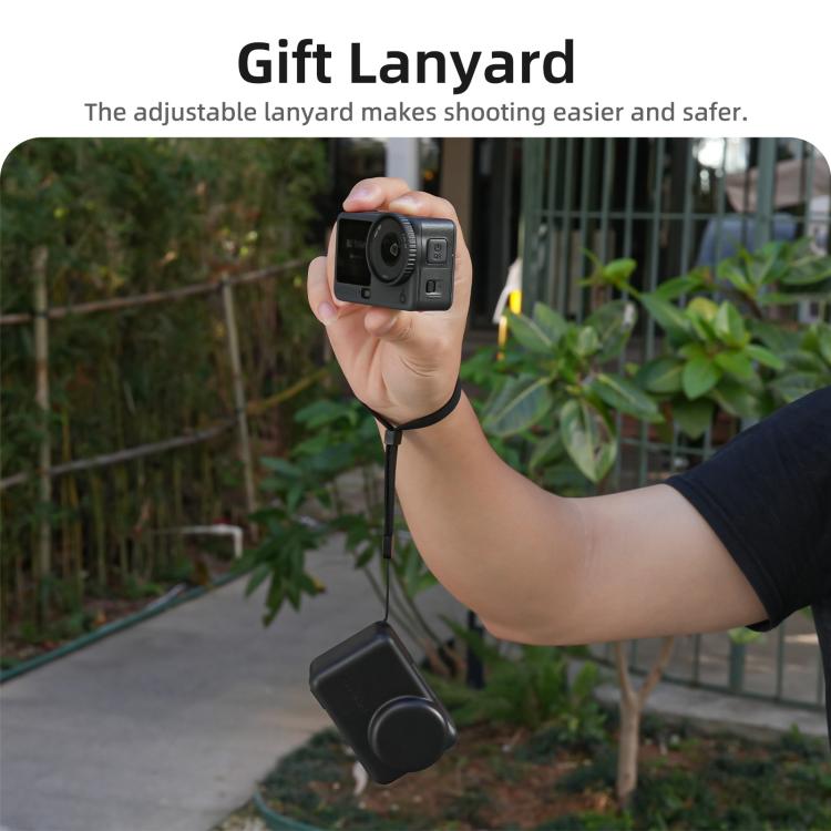 Funda Sunnylife - protectora portátil a prueba de golpes y polvo, con cordón para DJI Osmo Action 6 (negra) — imagen 11