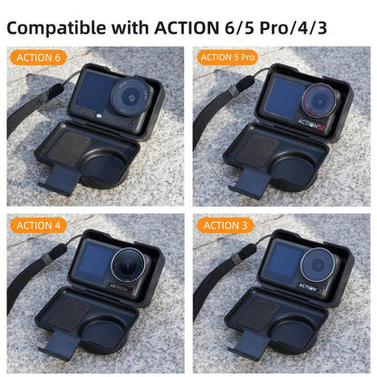 Funda Sunnylife - protectora portátil a prueba de golpes y polvo, con cordón para DJI Osmo Action 6 (negra) — imagen 4