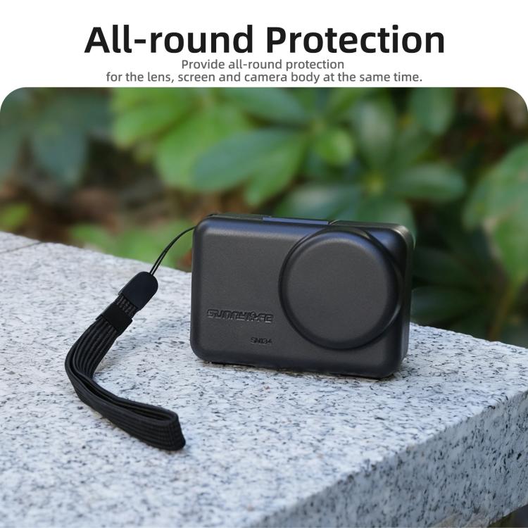 Funda Sunnylife - protectora portátil a prueba de golpes y polvo, con cordón para DJI Osmo Action 6 (negra) — imagen 5