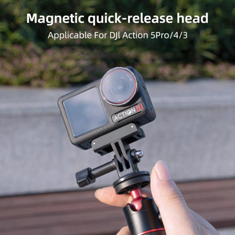 Base de liberación Adaptador de montaje de rápida magnética para DJI Osmo Action 5 (negro) — imagen 4