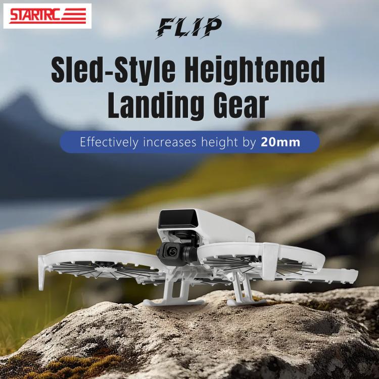 Bastidor de entrenamiento con tren de aterrizaje elevado, anticaídas y antisuciedad, plegable para DJI Flip (gris) — imagen 5