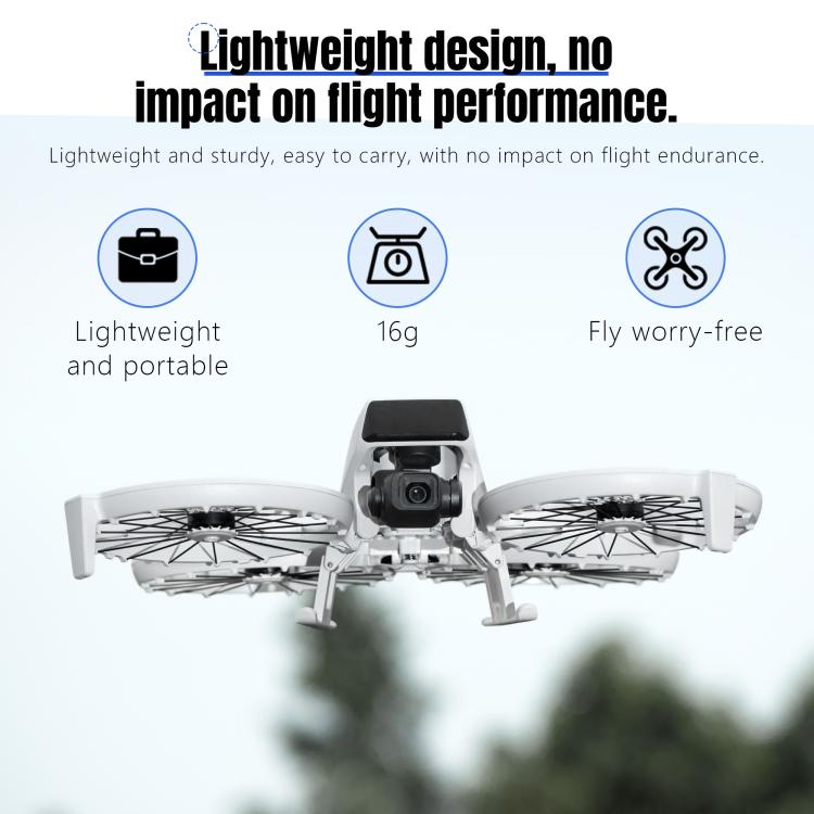 Bastidor de entrenamiento con tren de aterrizaje elevado, anticaídas y antisuciedad, plegable para DJI Flip (gris) — imagen 8