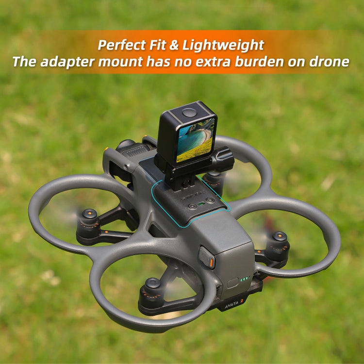Soporte Sunnylife para cámara de acción Soporte de luz para drones para DJI Avata 2 (negro) — imagen 4
