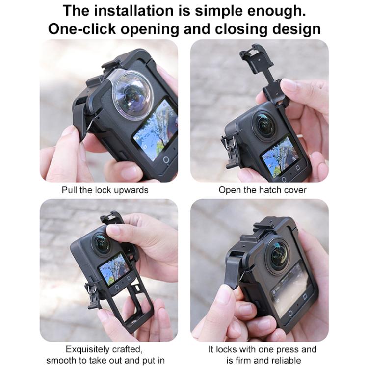 Marco de jaula de plástico para DJI Osmo 360 (negro) — imagen 8
