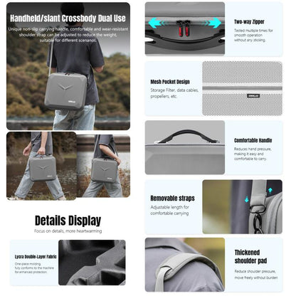 Bolso de hombro de PU STARTRC para DJI Mavic 4 Pro (gris) — imagen 9