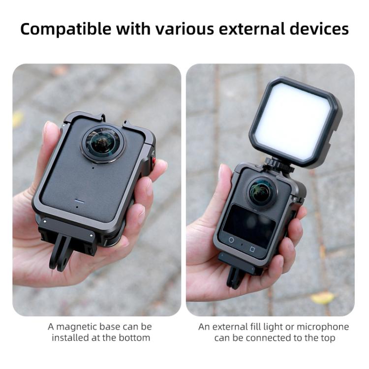 Marco de expansión de jaula protectora de aleación de aluminio para DJI Osmo 360 (gris) — imagen 3