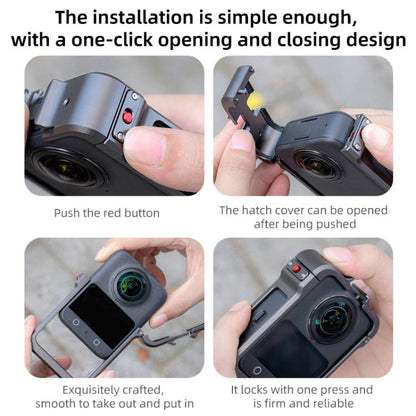 Marco de expansión de jaula protectora de aleación de aluminio para DJI Osmo 360 (gris) — imagen 6