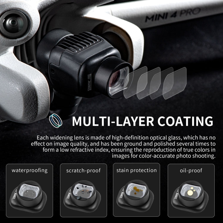 Filtro de lente STARTRC Dron gran angular para DJI Mini 4 Pro (negro) — imagen 4