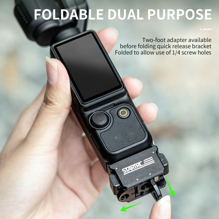 Soporte de extensión Pocket 3 STARTRC del adaptador de montaje rápido para DJI Osmo Pocket 3 (negro) — imagen 5