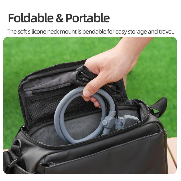 Soporte ajustable para cuello Sunnylife, ideal para vídeos POV, vlogs y selfies, con correa para el cuerpo para DJI Osmo Poc…
